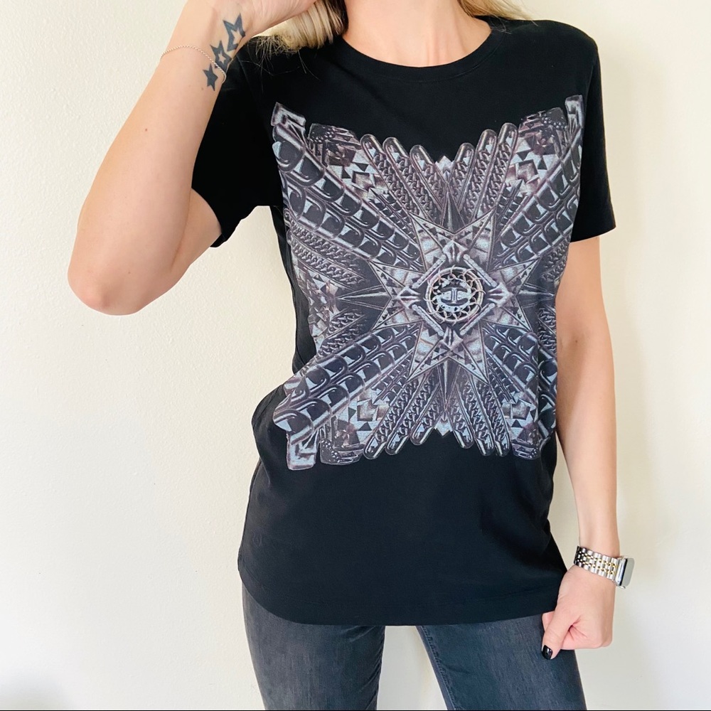 Just cavalli graphic black tee